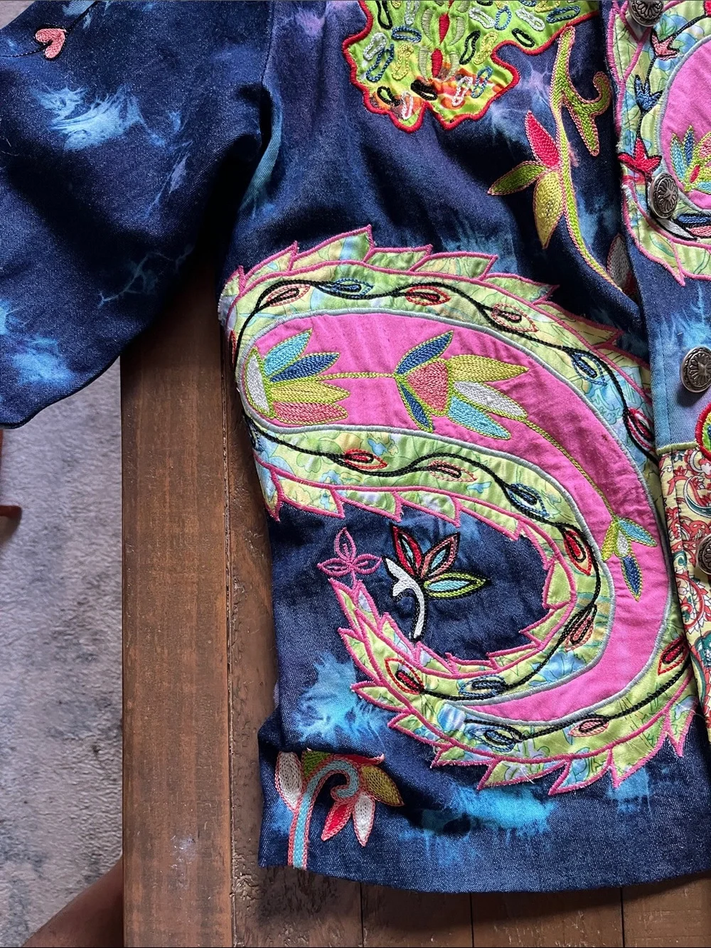 Vibrant Embroidered Jacket - Multicolor by indigo moon